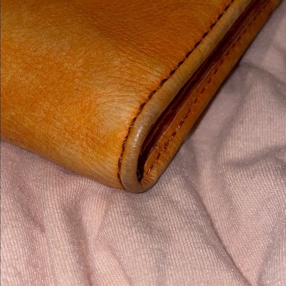 Fossil Tan Leather Wallet with Silver Accent-As Is - Picture 11 of 13